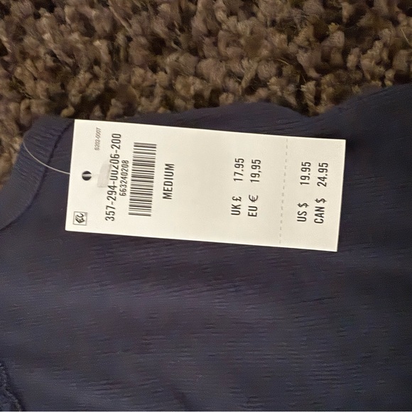 Navy Blue Tank Top with Embroidered Detail - Picture 2 of 3